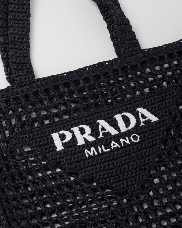 Crochet tote bag with logo, , hi-res