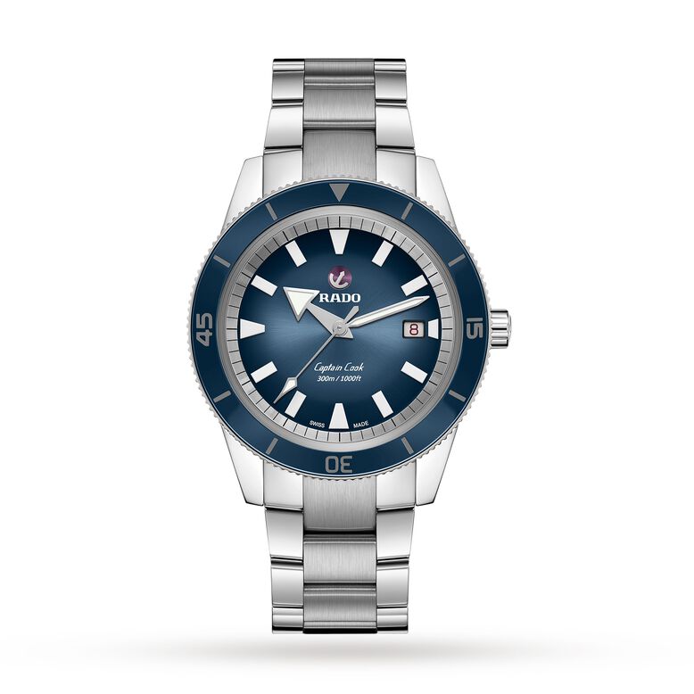 Captain Cook Blue Automatic Mens Watch, , hi-res
