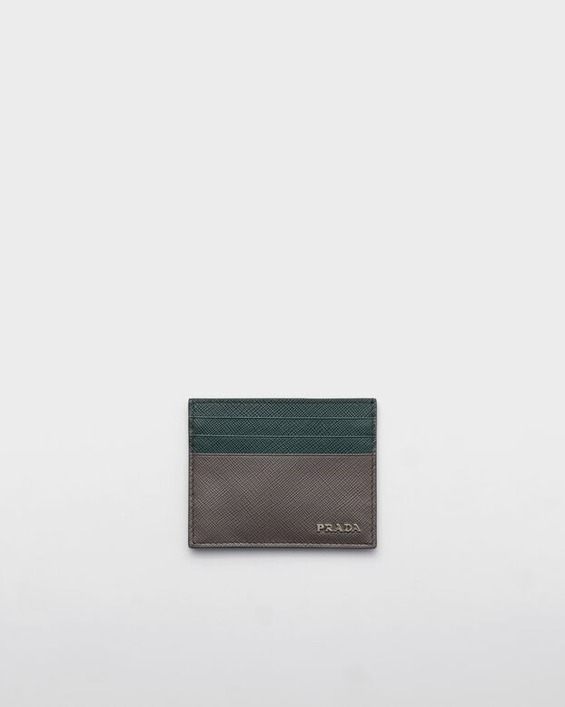 Saffiano leather card holder, , hi-res