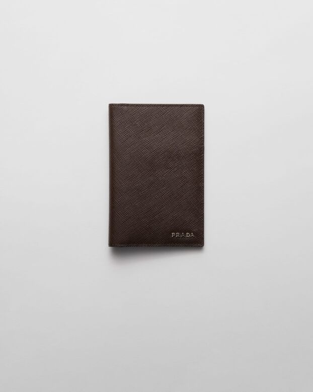 Saffiano leather passport holder, , hi-res