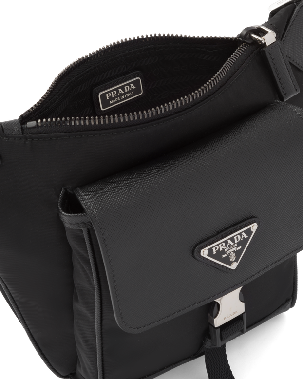 Prada ReNylon and Saffiano leather shoulder bag Crossbody Heathrow