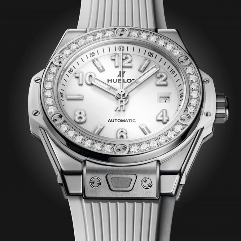 Big Bang One Click Steel White Diamonds 33mm Watch, , hi-res