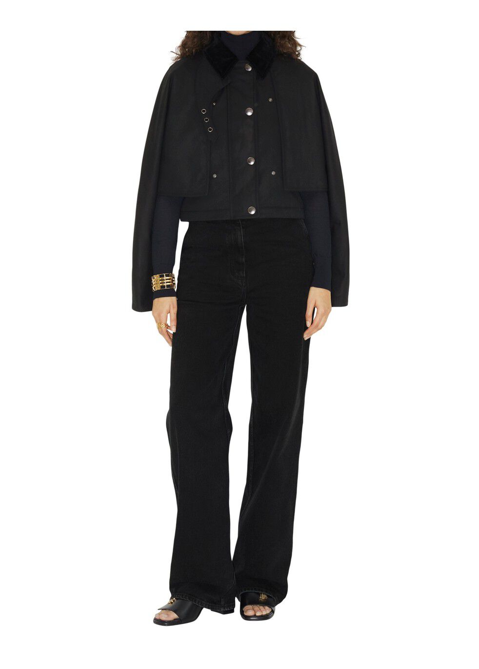 Burberry Cropped Waxed Cotton Jacket Coats Jackets Heathrow