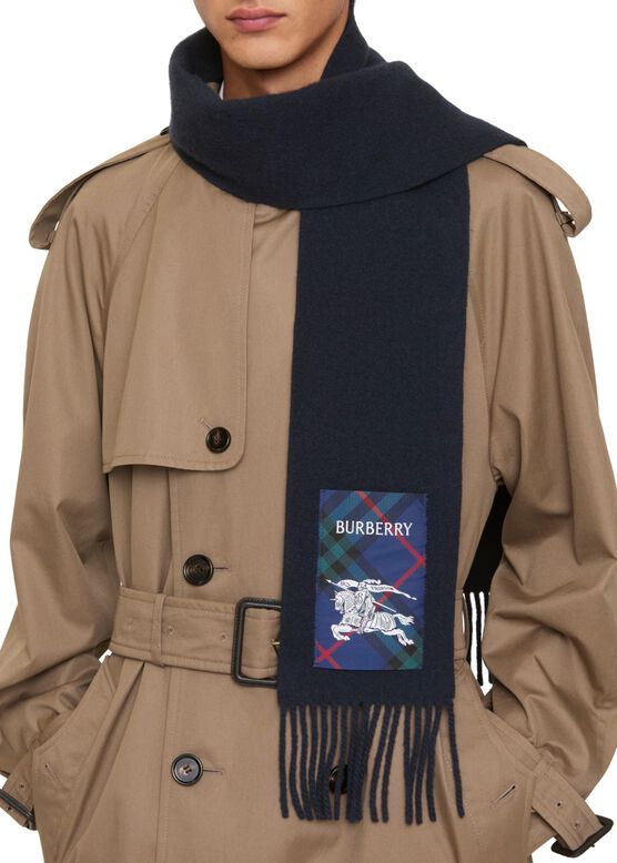 Check Label Cashmere Scarf, , hi-res