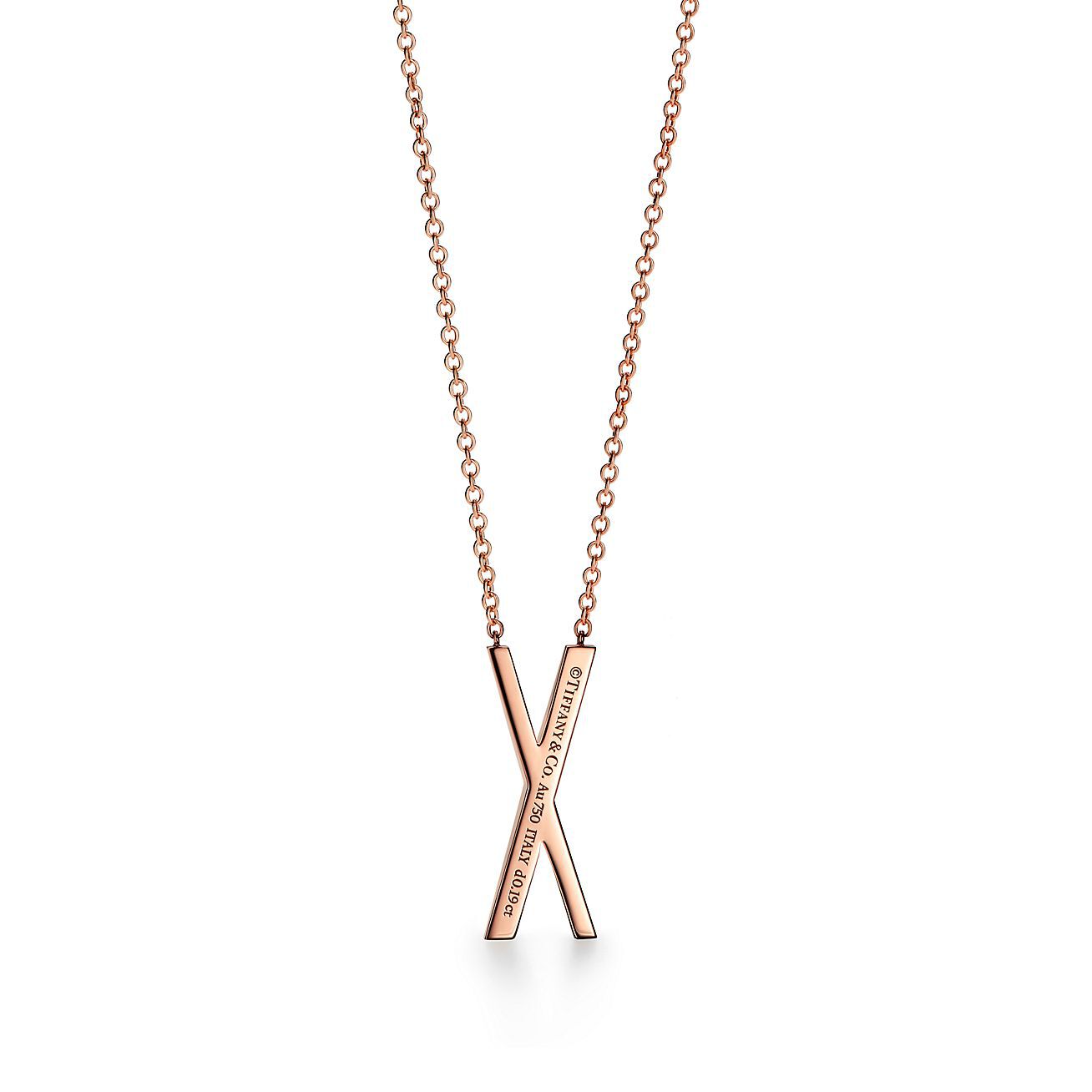 Tiffany & Co Small Cross Stitch X Diamond Necklace In 18K White Gold | eBay