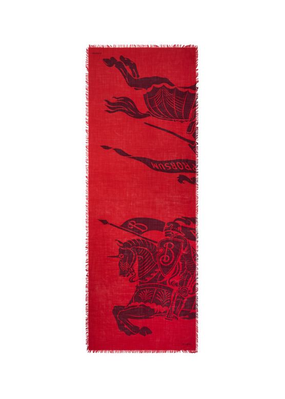 Wide EKD Wool Scarf, , hi-res