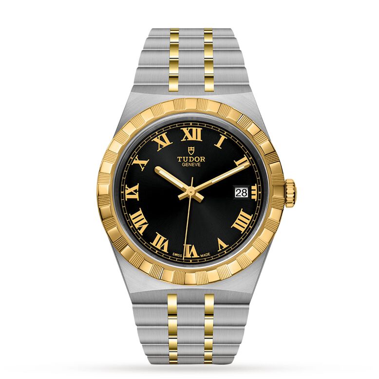 Royal 38mm, Steel Case, Black Dial, , hi-res