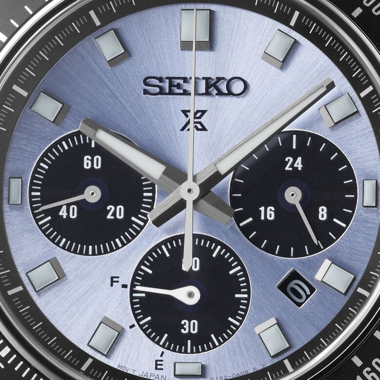 Prospex Crystal Trophy Speedtimer Solar Chronograph 41.5mm Mens Watch Blue, , hi-res
