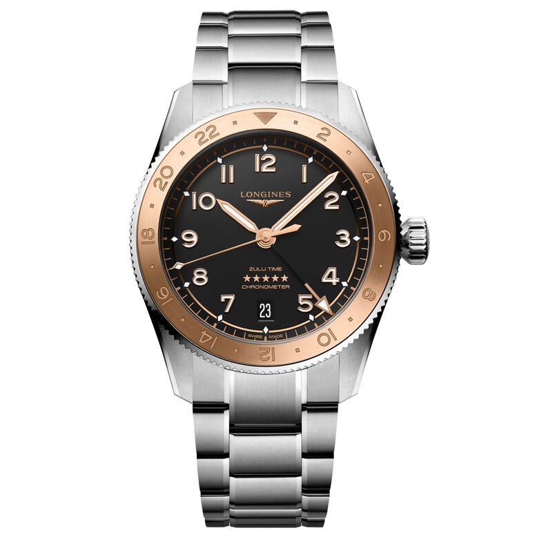 Spirit Zulu Time 1925 39mm Mens Watch Black 18ct Rose Gold, , hi-res