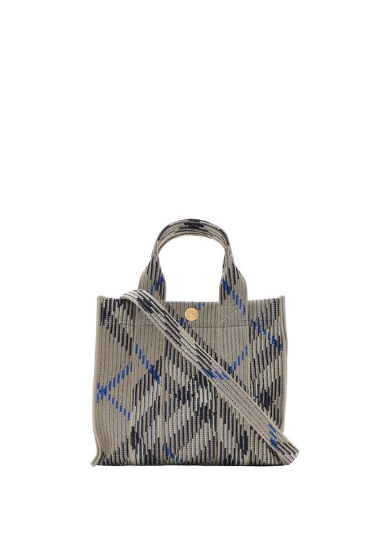 Mini Check Knitted Tote, , hi-res