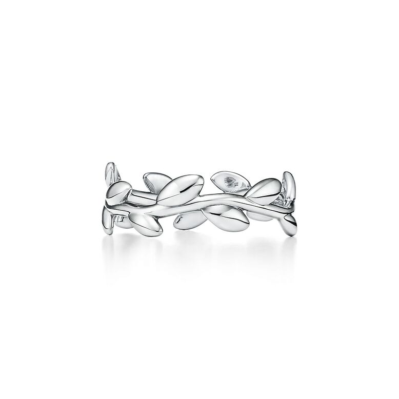Paloma Picasso&reg; Olive Leaf Band Ring in Silver, Narrow - Size 7, , hi-res