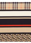 Monogram, Icon Stripe and Check Print Silk Scarf, , hi-res