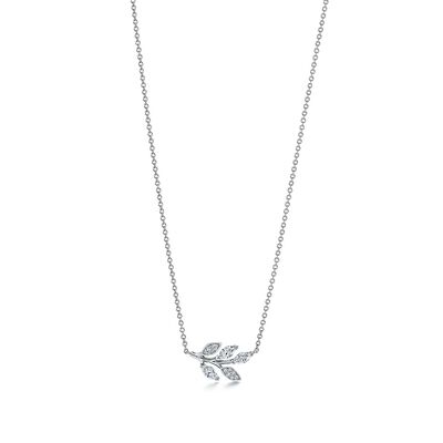 Tiffany Victoria® diamond vine pendant in platinum