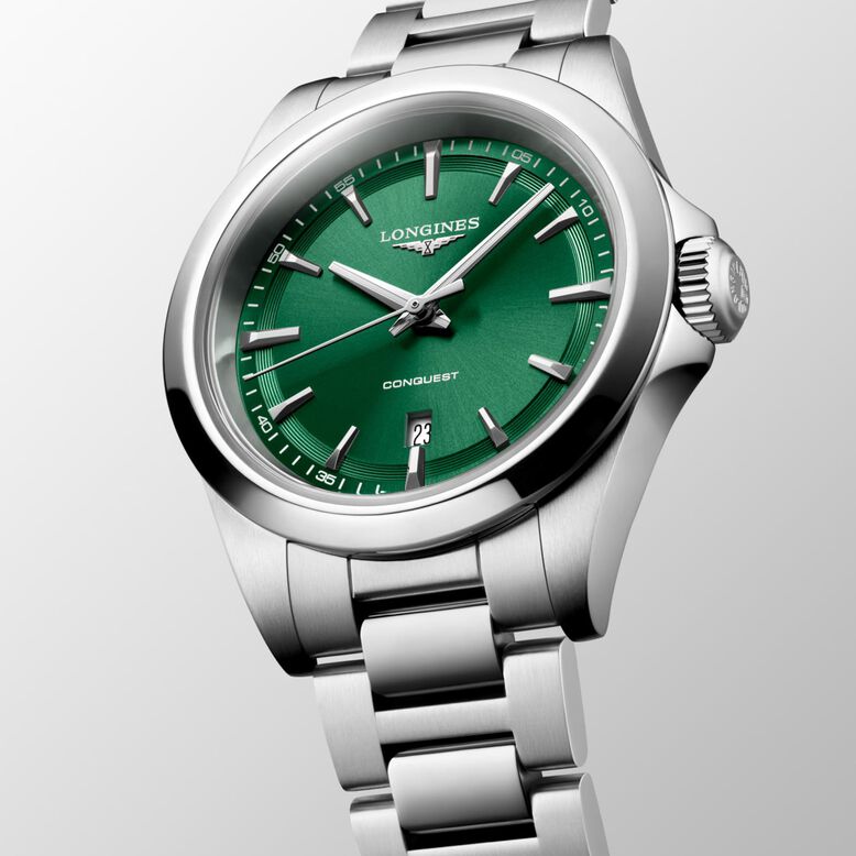 Conquest Quartz 30mm Ladies Watch Green, , hi-res