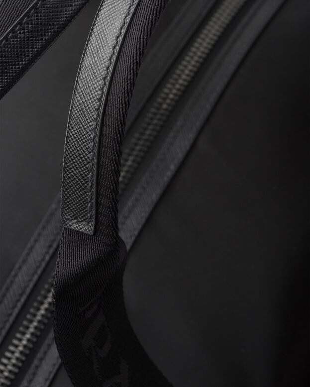 Re-Nylon and Saffiano leather duffle bag, , hi-res