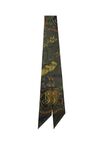 Skinny Reversible Etched Knight Silk Scarf