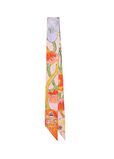 Skinny Highgrove Cascading Flowers Silk Scarf, , hi-res