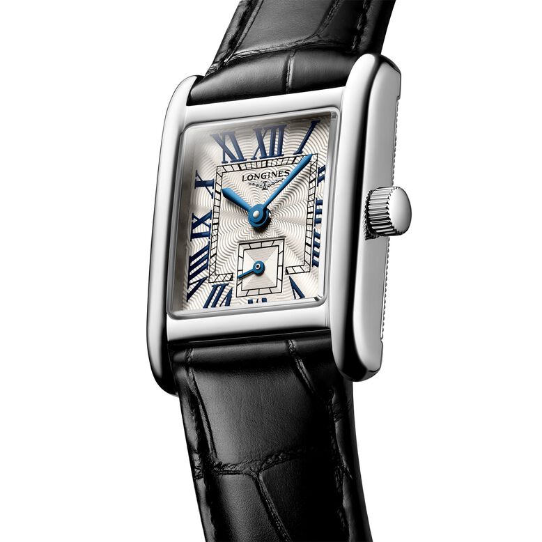 Mini DolceVita 21.5mm X 29mm Ladies Watch Silver Black Alligator, , hi-res