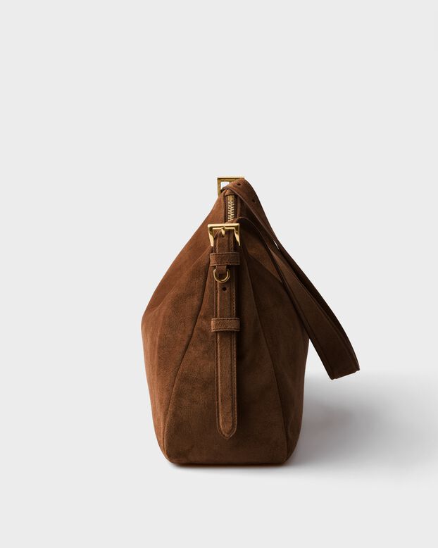 Prada Aimèe large suede shoulder bag, , hi-res