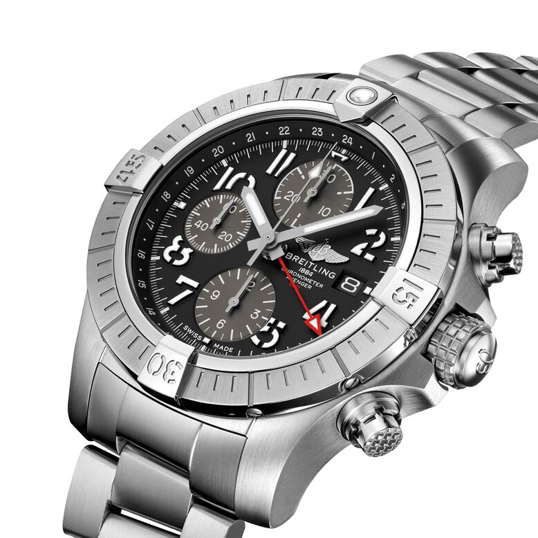 Avenger Chronograph GMT 45 Stainless Steel Watch, , hi-res