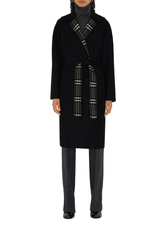 Reversible Wool Wrap Coat, , hi-res