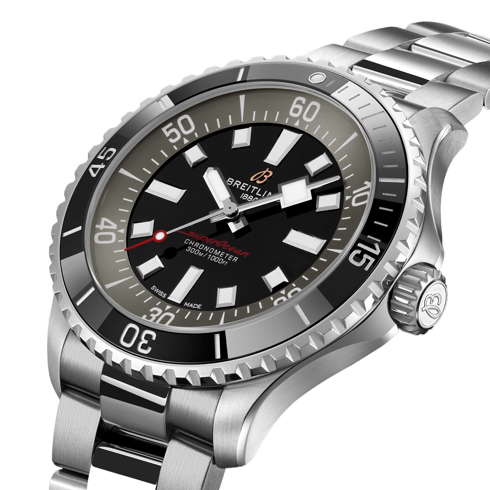Breitling Superocean Automatic 44mm UK Edition Mens Watch Black Fine Watches Heathrow Reserve Collect