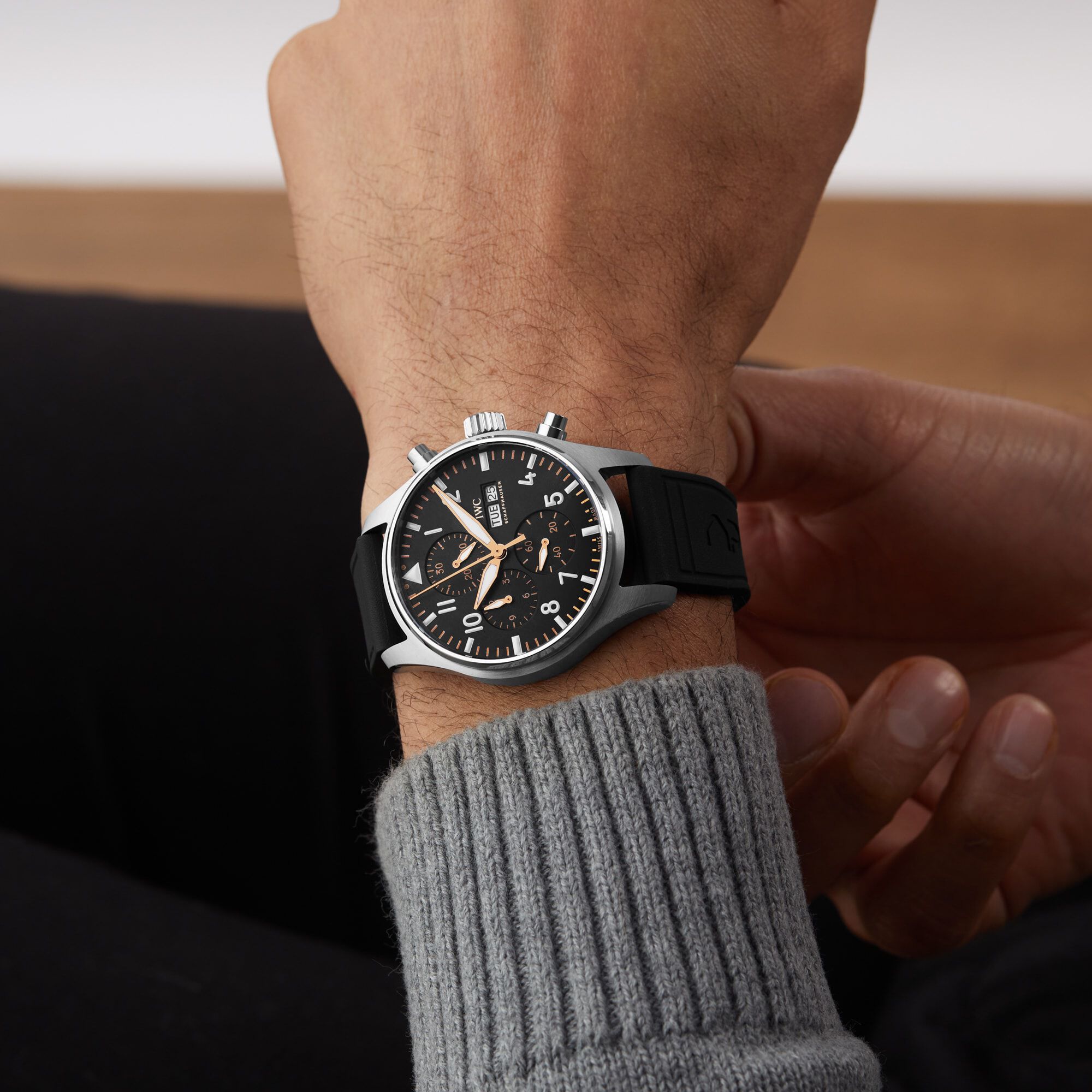 IWC Pilot's Chronograph 41mm APXGP Mens Watch Black Fine Watches