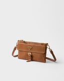 Nappa leather wallet with shoulder strap, , hi-res