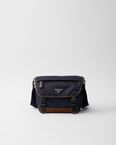 Medium Re-Nylon and leather shoulder bag