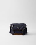 Medium Re-Nylon and leather shoulder bag, , hi-res