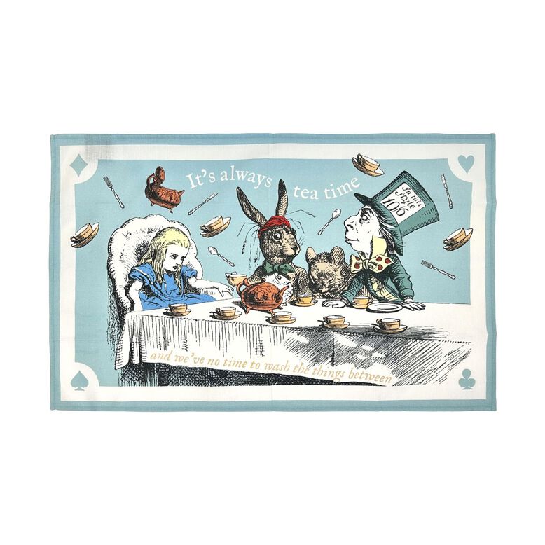 Alice&rsquo;s Adventures In Wonderland Teatime Tea Towel, , hi-res