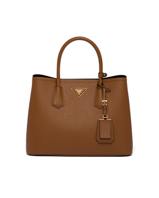 Medium Saffiano Leather Double Prada Bag
