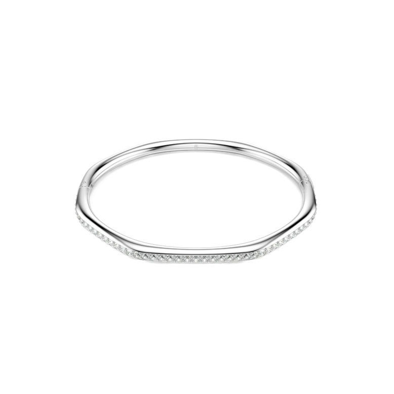 Dextera Bangle Rhodium Crystal Tone, , hi-res