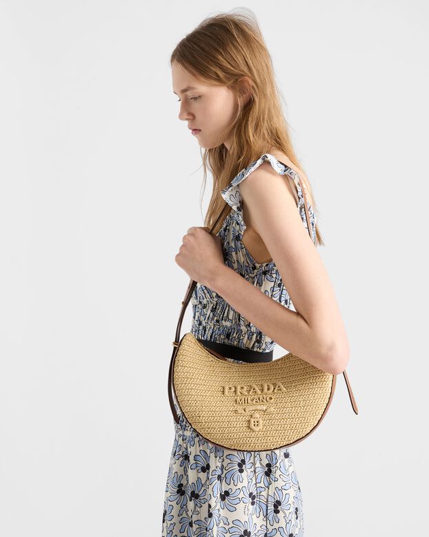 Prada Arqu&eacute; small crochet and leather bag, , hi-res