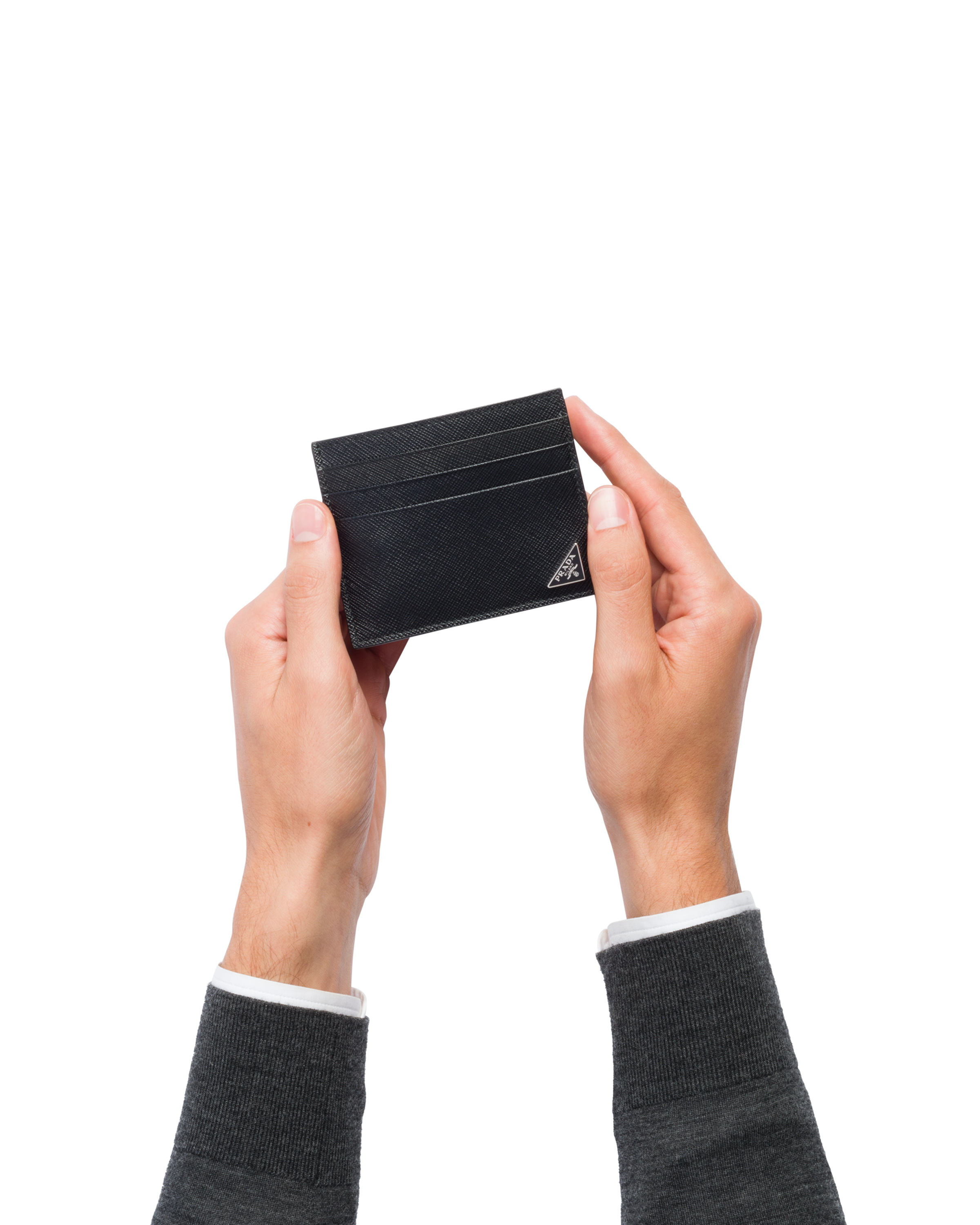 Prada saffiano leather card holder outlet