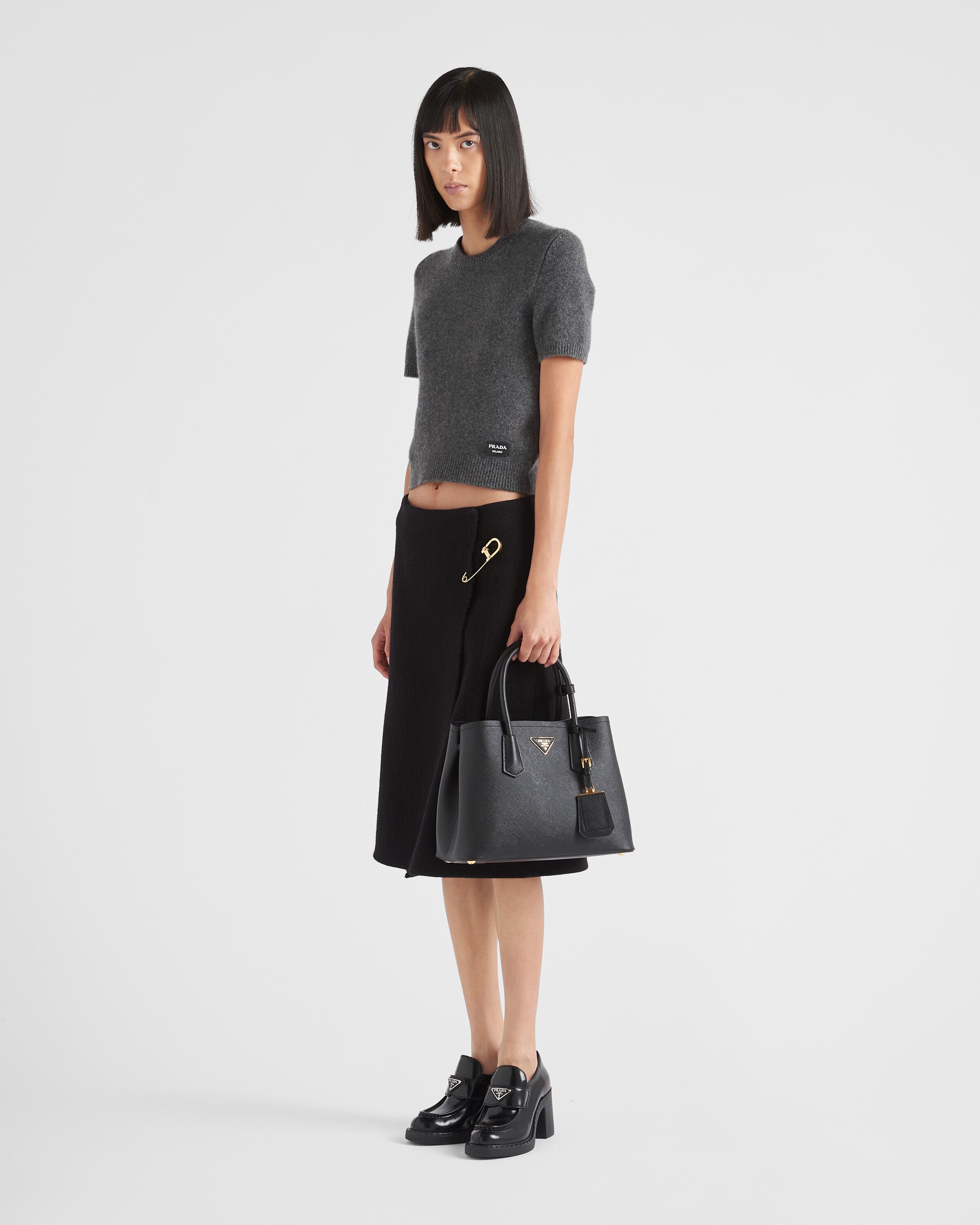 Prada monochrome saffiano leather handbag online