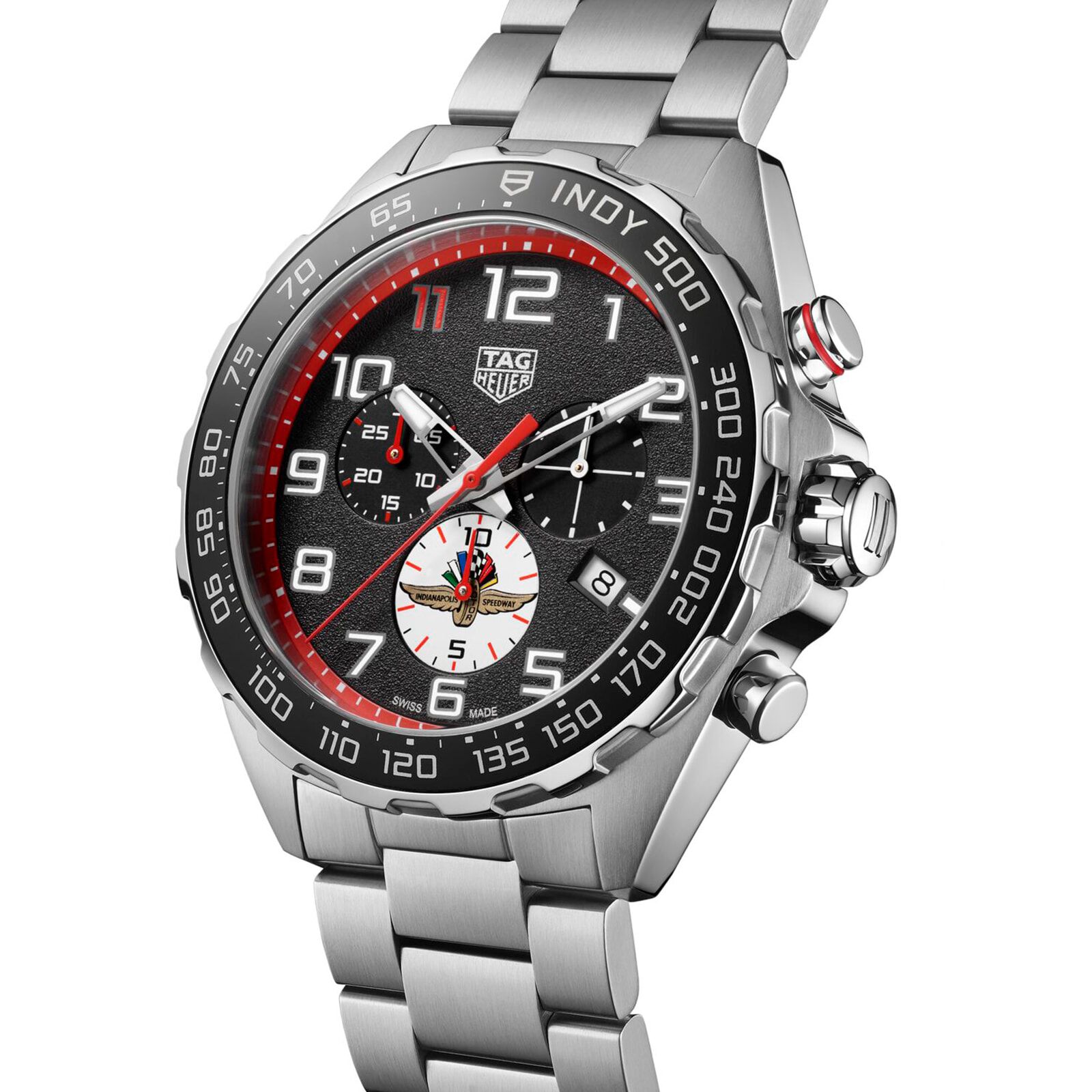 Limited edition men's chronograph special value stainless steel bracelet watch 43mm sale