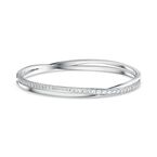 Bracelet Twist Bangle Rows Czwh-Rhs