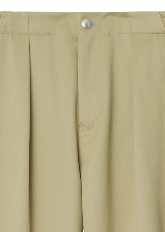 Pleated Cotton Trousers, , hi-res
