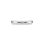 Elsa Peretti® band ring. Diamond, platinum. - Size 4 1/2