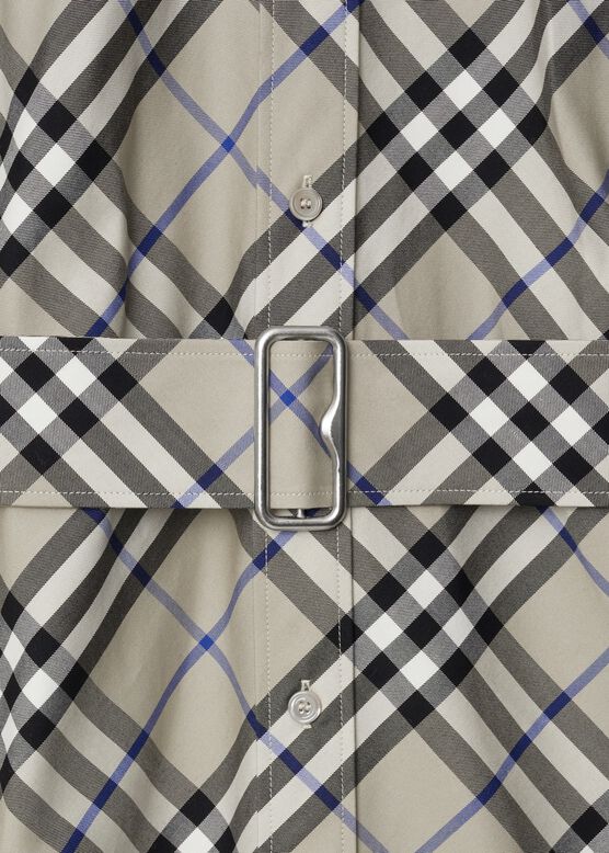 Check Cotton Shirt Dress, , hi-res