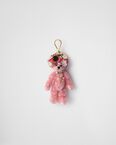 Teddy bag charm with metal ring