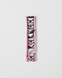 Printed twill skinny scarf, , hi-res