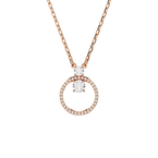Constella Round Pendant - White Rose Gold