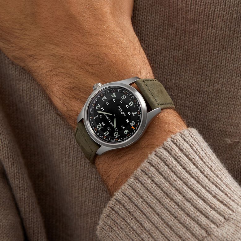 Khaki Field Titanium Auto 38mm Mens Watch Black, , hi-res