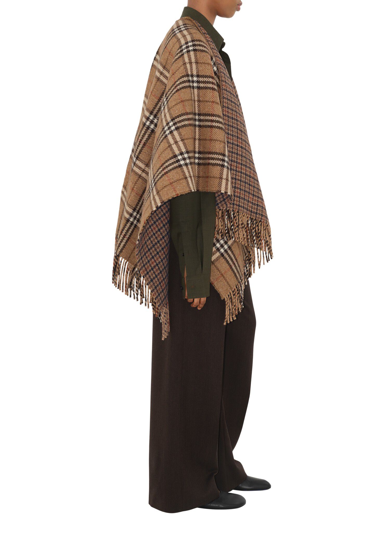 Burberry Reversible Check Cashmere Wool Cape Hats & Scarves