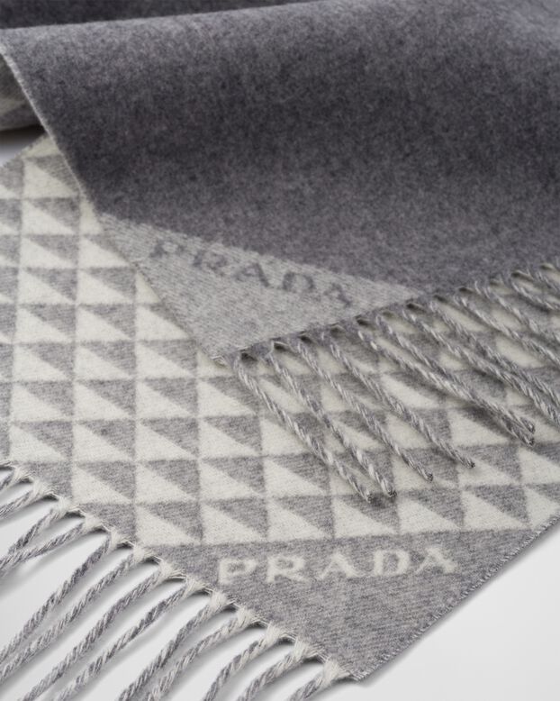Symbole double wool and cashmere scarf, , hi-res