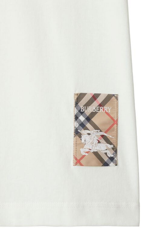 Check Label Cotton T-shirt, , hi-res