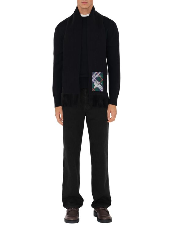 Check Label Cashmere Scarf, , hi-res