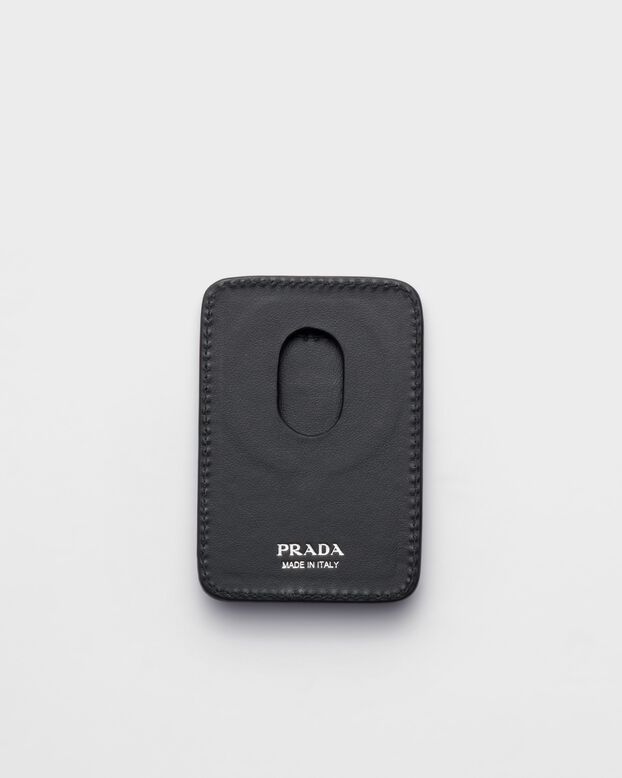 Saffiano leather card holder, , hi-res